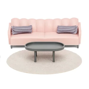 Zestaw mebli do salonu do domku dla lalek basic, zabawka dla dzieci, Lundby