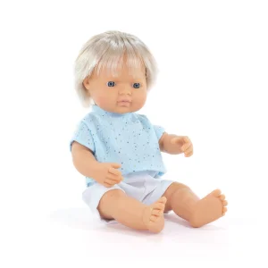 Lalka chłopiec w ubranku - Europejczyk, 38 cm jasny blond, Moi przyjaciele i ja