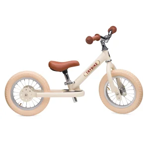 Pierwszy rower biegowy balansujący kremowy dla dzieci Trybike