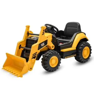 Dziecięcy elektryczny traktor z ładowarką Baby Mix CAT żółty
