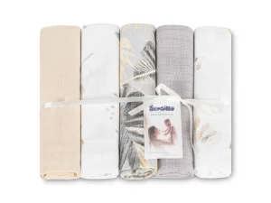 PIELUCHA TETRA 70X80 5-PACK FLORAL GREY