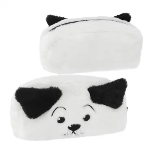 Piórnik Saszetka Pluszowa 1 Zamek Dog B&W Starpak