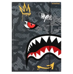 Teczka z gumką A4 Shark mix STARPAK