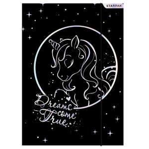 Teczka Z Gumką A4 Unicorn Black Starpak