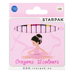 Kredki Woskowe 12 Kolorów Balerina Starpak