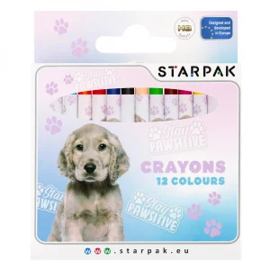 Kredki Woskowe 12 Kolorów Doggy Starpak