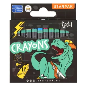 Kredki Woskowe 12 Kolorów Skate Dino Starpak