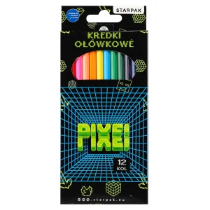 Kredki ołówkowe 12 kolorów Pixel STARPAK