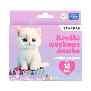 Kredki woskowe Jumbo 12 kolorów Kitty STARPAK