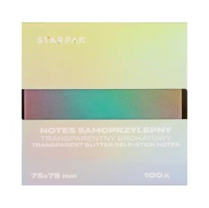 Notes samoprzylepny 75x75/100k transparent Ombre ciemny C1 STARPAK