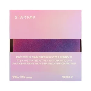 Notes samoprzylepny 75x75/100k transparent Ombre ciemny C2 STARPAK