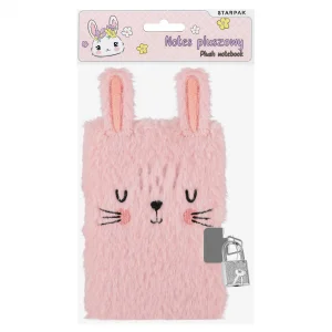 Notes pluszowy zamykany A6 Rabbit STARPAK