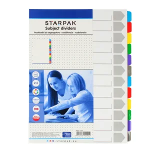 Przekładki A4 Kartonowe 12 Kolorów Starpak