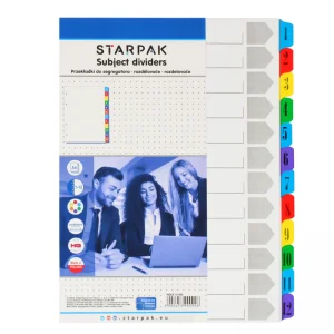 Przekładki A4 Kartonowe 1-12 Numeryczne Starpak
