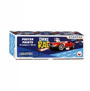 Farby Plakatowe 12 Kolorów Hot Wheels Starpak
