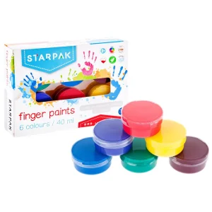Farby Do Malowania Palcami 6 Kolorów 40Ml Starpak