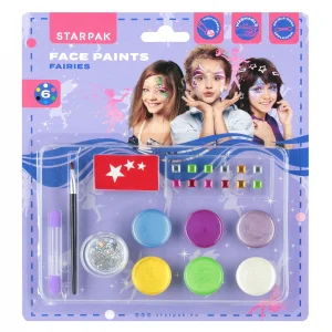 Farby Do Malowania Twarzy 6 Kolorów Plus Brokat Fairy Starpak
