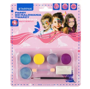 Farby Do Malowania Twarzy 6 Kolorów Motyl Starpak