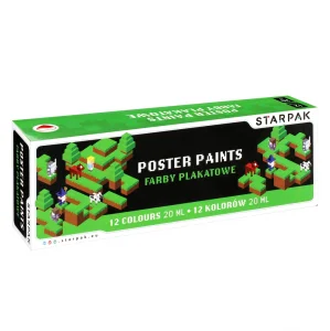 Farby Plakatowe 12Kolorów 20Ml Pixel Game Diagonal Starpak