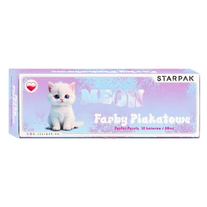 Farby plakatowe 12 kolorów 20ml Cute Kitty STARPAK