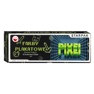 Farby plakatowe 12 kolorów 20ml Pixel Game STARPAK