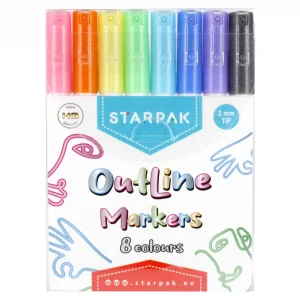 Marker Konturowy Metaliczny 8 Kolorów Outline Starpak