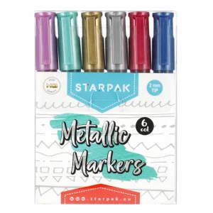 Marker Metaliczny Okrągły 6 Kolorów Starpak