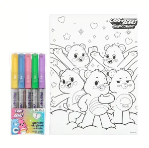 Podobrazie z nadrukiem markery akrylowe 5 kolorów Care Bears STARPAK