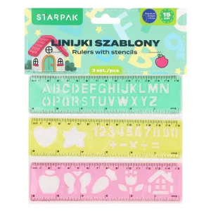 Linijka plastikowa 15 cm szablon STARPAK