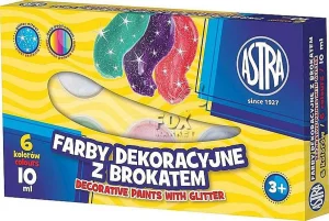 Farby Plakatowe 60 Kolorów 10 Ml Brokat Astra