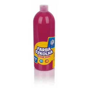Farby Szkolne W Butelce 1 L Różowy Astra