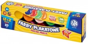 Farby Plakatowe 14 Kolorów 20Ml Box Astra