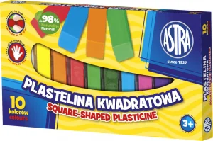 Plastelina 10 Kolorów Kwadaratowa Astra
