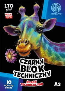 Blok techniczny A3/10k czarny 170g  A 10 ASTRA 106022006