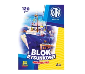 Blok Rysunkowy A3 10 Kartek 120 G Biały Klasa