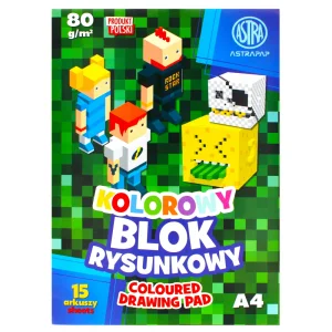Blok Rysunkowy A415K Kolor 80G Pixel Astra Klasa