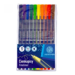 Cienkopis 10 Kolorów Etui Astra
