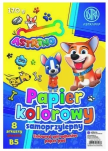 Papier kolorowy samoprzylepny B5/8k ASTRA