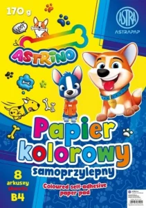 Papier kolorowy samoprzylepny B4/8k 170g ASTRA