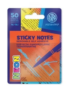 Notes samoprzylepny 75x75 neon line ASTRA