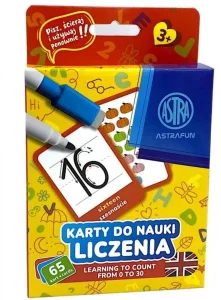 Karty edukacyjne ścieralne  pisak mix4 ASTRA