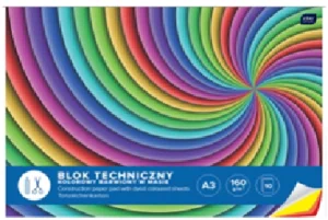 Blok Techniczny A3 10 Kartek Kolorowy Interdruk