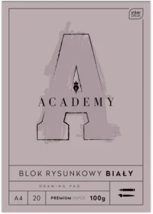 Blok Rysunkowy A4 20 Kartek Biały Academy Interdruk
