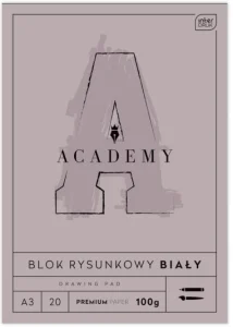 Blok Rysunkowy A3 20 Kartek Biały Academy Interdruk