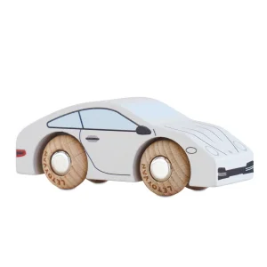 Kolekcjonerski samochodzik GT90 Poppy wyścigowe drewniane auto Le Toy Van