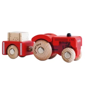 Kolekcjonerski samochodzik GT190 Tilly traktor drewniane auto Le Toy Van