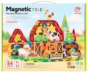 Klocki magnetyczne Farma 54 elementy MEGA CREATIVE