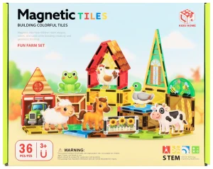 Klocki magnetyczne Farma 36 elementów MEGA CREATIVE