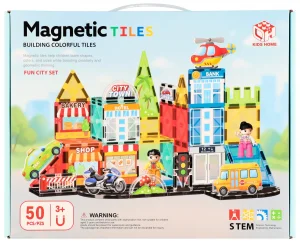 Klocki magnetyczne City 50 elementów MEGA CREATIVE