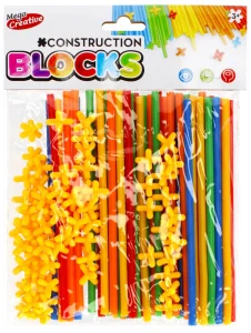 Klocki Konstrukcyjne Słomki 108 Elementów Mega Creative